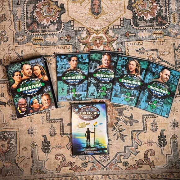 Survivor Borneo The Complete First Season Set of DVD Videos - Tested Working - Picture 1 of 15